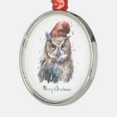 Enchanted Winter Owl, op maat Metalen Ornament (Links)