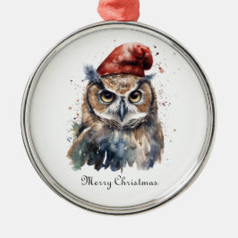 Enchanted Winter Owl, op maat Metalen Ornament
