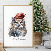 Enchanted Winter Owl, op maat Poster