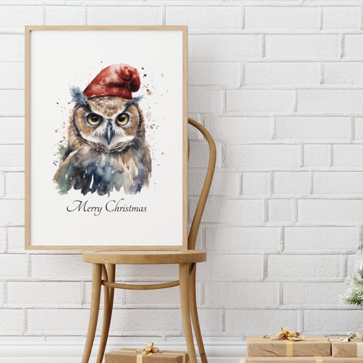 Enchanted Winter Owl, op maat Poster