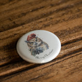 Enchanted Winter Owl, op maat Ronde Button 3,2 Cm