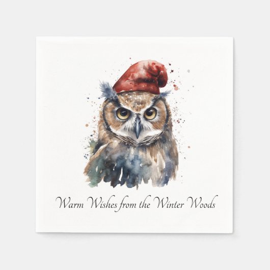 Enchanted Winter Owl, op maat Servet (Voorkant)