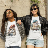 Enchanted Winter Owl, op maat T-shirt