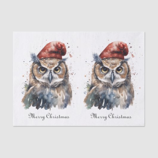 Enchanted Winter Owl, op maat Tissuepapier (Voorkant)