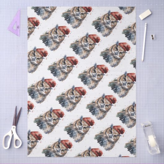 Enchanted Winter Owl, op maat Tissuepapier (Craft)