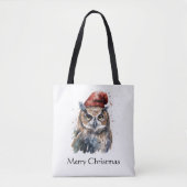 Enchanted Winter Owl, op maat Tote Bag (Voorkant)