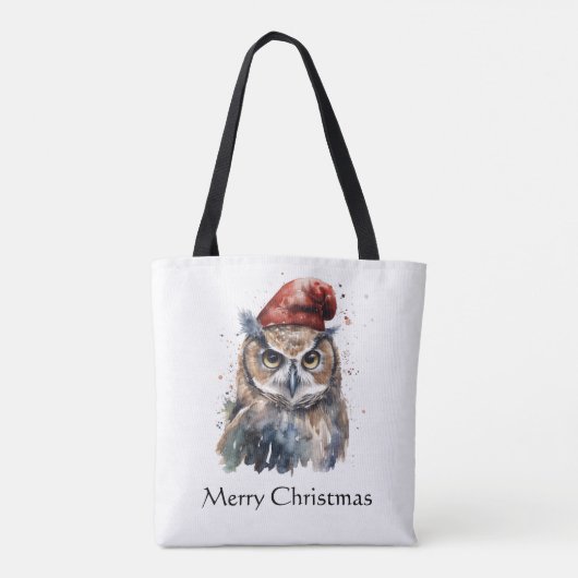 Enchanted Winter Owl, op maat Tote Bag (Achterkant)