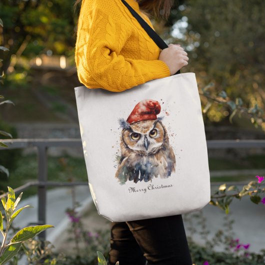 Enchanted Winter Owl, op maat Tote Bag