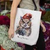 Enchanted Winter Owl, op maat Tote Bag