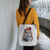 Enchanted Winter Owl, op maat Tote Bag