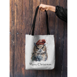 Enchanted Winter Owl, op maat Tote Bag