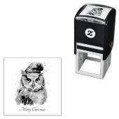 Enchanted Winter Owl, op maat Zelfinktende Stempel (In situ)