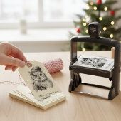 Enchanted Winter Owl, op maat Zelfinktende Stempel