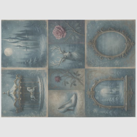 Enchanted Winter Tales Gothic Sprookjesdecoupage Tissuepapier (Voorkant)
