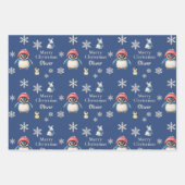 Enchanted Winter Tales Penguin & Bunny Kerstmis Inpakpapier Vel (Voorkant)