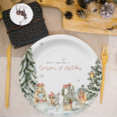 Enchanted Winter Woodland Verjaardag Papieren Bordje
