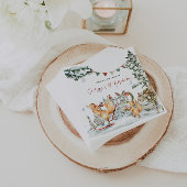 Enchanted Winter Woodland Verjaardag Servet