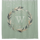 Enchanted Winter Wreath Douchegordijn (Voorkant)