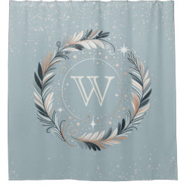 Enchanted Winter Wreath Douchegordijn