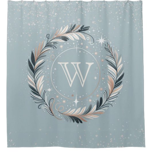 Enchanted Winter Wreath Douchegordijn (Voorkant)