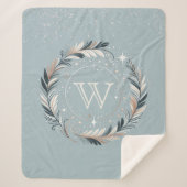 Enchanted Winter Wreath Sherpa Deken (Voorkant)