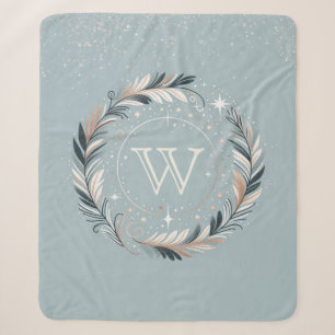 Enchanted Winter Wreath Sherpa Deken
