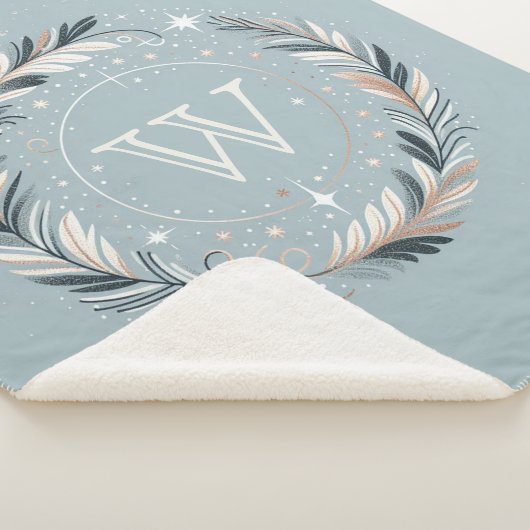 Enchanted Winter Wreath Sherpa Deken (3/4)