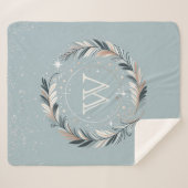 Enchanted Winter Wreath Sherpa Deken (Voorkant (horizontaal))