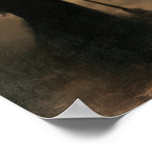 Enchanted Witch - Donker silhouet in mistig bos Poster (Hoek)