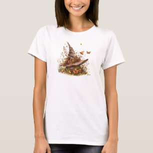 Enchanted Witch Pet en Mushroom Herfst T-Shirt
