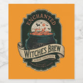 Enchanted witch's brew wijn etiket (Enkel label)