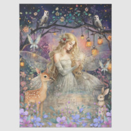 Enchanted Woodland Animals & Fairy Decoupage Paper Tissuepapier