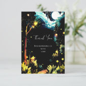 Enchanted Woodland Baby shower Bedankkaart (Staand voorkant)