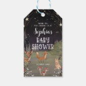 Enchanted Woodland Baby shower Dank u Label Cadeaulabel (Voorkant)