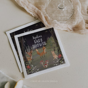 Enchanted Woodland Baby shower Decor Servetten