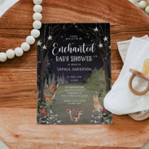 Enchanted Woodland Baby shower Invitation