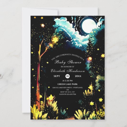 Enchanted Woodland Baby shower Kaart (Voorkant)