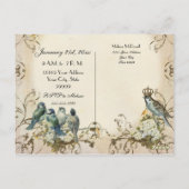 Enchanted Woodland Birds Adverteren bedrijven Briefkaart (Achterkant)