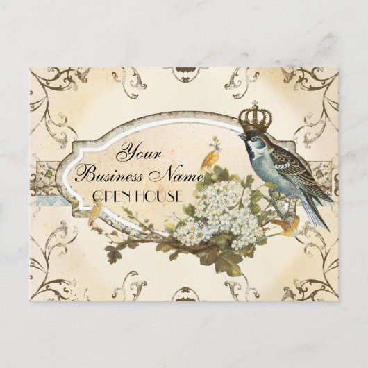 Enchanted Woodland Birds Adverteren bedrijven Briefkaart (Voorkant)