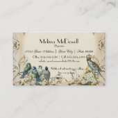 Enchanted Woodland Birds Adverteren bedrijven Visitekaartje (Achterkant)