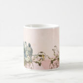 Enchanted Woodland Birds Dove Swirl Personalized Koffiemok (Center)
