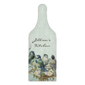 Enchanted Woodland Birds Dove Swirl Personalized Snijplank (Voorkant)