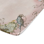 Enchanted Woodland Birds Dove Swirl Personalized Snijplank (Hoek)