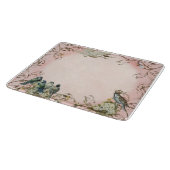 Enchanted Woodland Birds Dove Swirl Personalized Snijplank (Hoek)