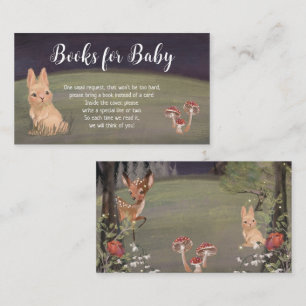 Enchanted Woodland Books for Baby shower Kaart