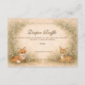 Enchanted Woodland Campfire Diapper Raffle Informatiekaartje (Voorkant)