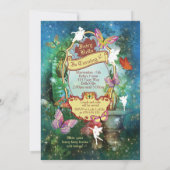 Enchanted Woodland Fairy Forest Party Invitation Kaart (Achterkant)