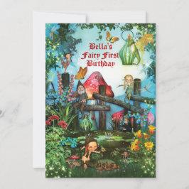 Enchanted Woodland Fairy Forest Party Invitation Kaart