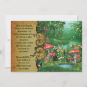Enchanted Woodland Fairy Forest Party Invitation Kaart (Achterkant)