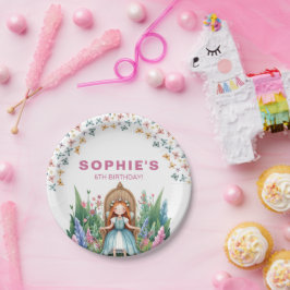 Enchanted Woodland Fairy Princess Verjaardag Papieren Bordje